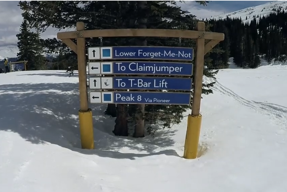 Claimjumper ski run at Breckenridge