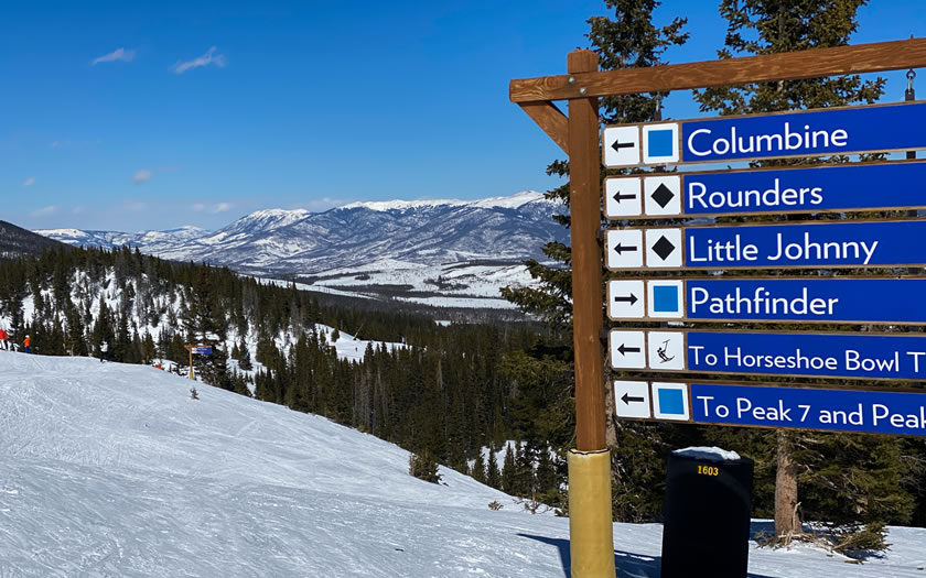 Columbine ski run - Breckenridge