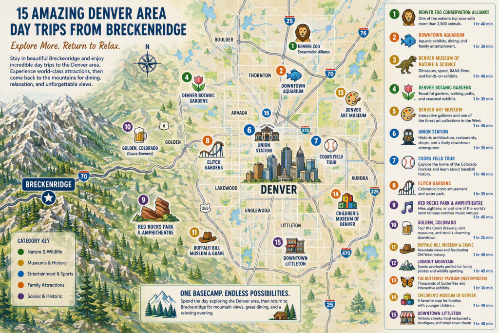 Breckenridge Denver Day Trip Map