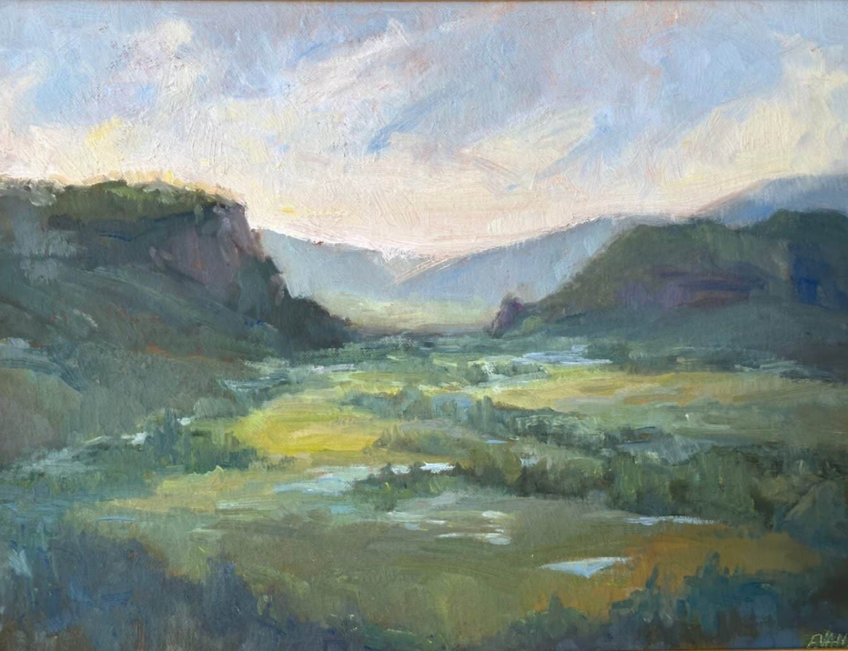 Amy Evans oil painting landscape. Source: twooldcrowsps.com