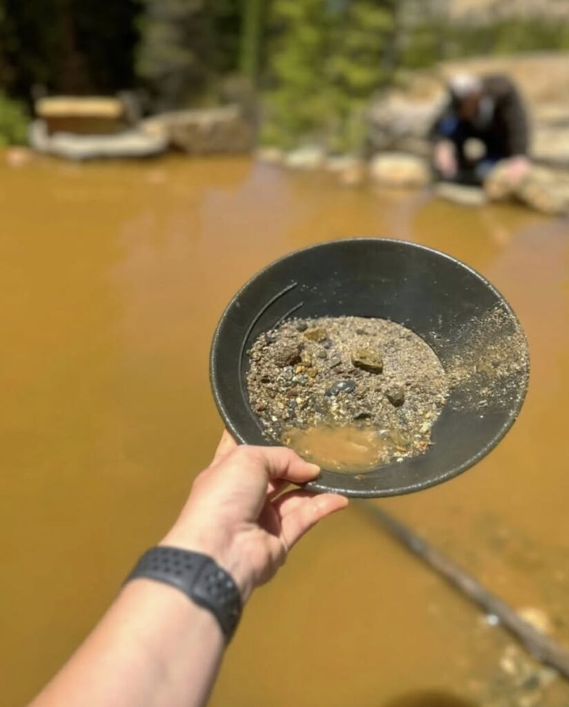 Panning for gold at the Country Boy Mine
