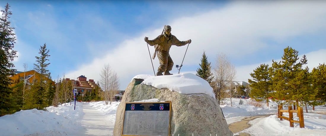 10th Mountain Division statue in Breckenridge
